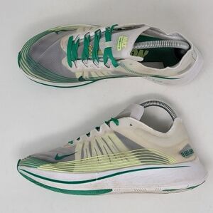 Nike Mens Zoom Fly SP 2018 Running Shoes Size 8 White-Lucid Green AJ9282-101